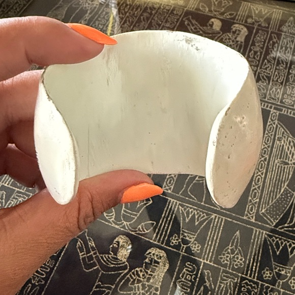 Vintage Hand Painted Cat Wooden Cuff Bracelet Rare - Picture 9 of 17